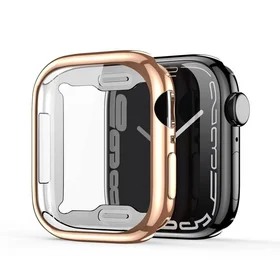 TPU stikla korpuss Dux Ducis Samo Apple Watch 45mm rozā krāsā