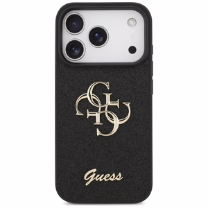 Guess Fixed Glitter Big 4G чехол для iPhone 17 Pro - чёрный