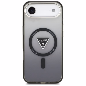 GUESS viedtālruņa apvalks IPHONE 17 Air, saderīgs ar MagSafe GUHMP17MHGTMLCGK (IML krāsu pāreja ar trīsstūra logotipu) melns