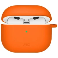 Uniq Nexo AirPods 4 + ausu āķu silikona apvalks - oranžs