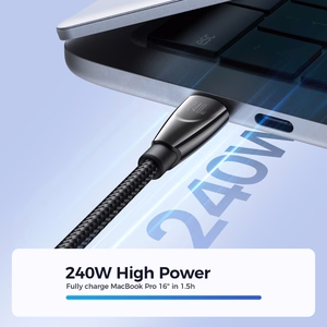 Joyroom Pioneer sērijas SA31-CC5 USB-C / USB-C 240W 1.2m kabelis - melns