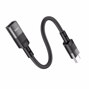 adapteris OTG USB C do Lightning Hoco 3A 0,1 m U107 melns