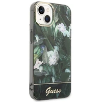 Guess Jungle kolekcija viedtālruņa apvalks iPhone 14 - zaļš
