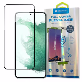 Bestsuit 3D Edge Nano Flexi Glass stikla plēve pilna ekrāna rūdītais stikls ar rāmi Samsung Galaxy S22 + (S22 Plus) caurspīdīgs
