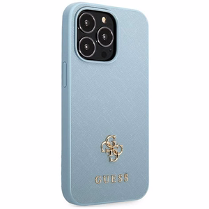 Viedtālruņa apvalks iPhone 13 Pro / 13 6.1 Saffiano 4G mazā metāla logotipa zilā