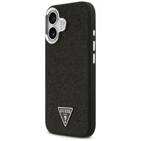 Guess Mirdzošs Trīsstūra Logotips Magnētiskais viedtālruņa apvalks iPhone 17 - melns