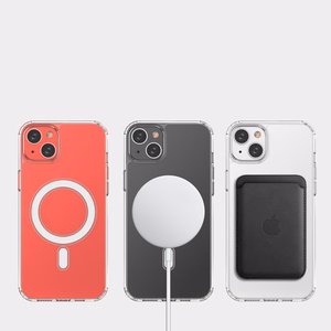 MagSafe iPhone 15 Plus Caurspīdīgs magnētiskais apvalks - caurspīdīgs