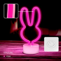 Neon LED on stand RABBIT pink USB-C FSC-10 Forever Light