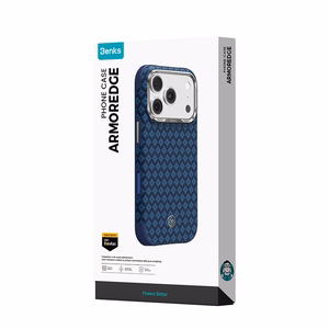Zils Benks Magnetic Armor Grid Edge X9 kevlara vāciņš ar metāla rāmi (C.K.FL.AP.BE.X073), paredzēts iPhone 18 Pro Max / iPhone 17 Pro Max