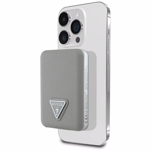 Guess Grained Triangle portatvais ladetajs ar MagSafe 5000mAh 15W USB-C - bess