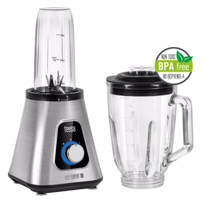 EASY EXPERT GO blenderis, 1300 W, 1,5 l stikla krūze un 600 ml ceļojumu krūze