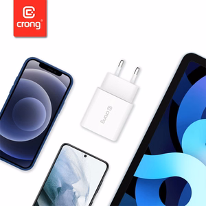 Crong USB-C Travel Charger 20 W PD sienas lādētājs, balts