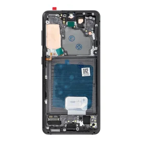 LCD ekrāns SAMSUNG S21 5G pelēks SOFT OLED ar rāmi