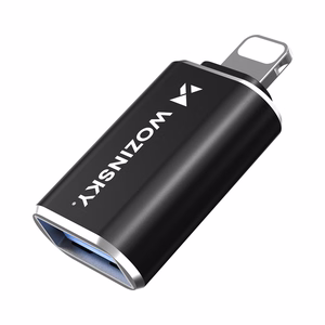 Wozinsky WALA-01 Lightning uz USB-A OTG adapteris – melns