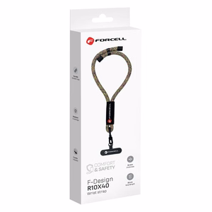FORCELL F-DESIGN R10X40 rokas telefona siksniņa ar regulējamu garumu (maks. 20cm cilpā) zaļa rozā violeta