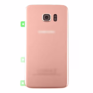 Aizmugurējais vāciņš saderīgs ar Samsung G935F S7 Edge / Rose Gold / (ar kameras lēcu) HQ