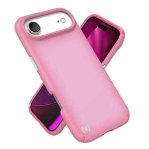 Speck Presidio Lux MagSafe vāciņš ierīcei iPhone Air, “Ibis Pink / Dark Ibis / Kanom Green” krāsā