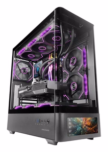 Mars Gaming MCLCDPRO datora korpuss Midi Tower melns