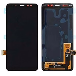 LCD ekrāns Samsung A530 A8 (2018) ar skārienekrānu melns oriģināls (service pack)