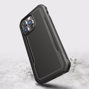 Raptic X-Doria Fort viedtālruņa apvalks iPhone 14 Pro Max ar Magnētisko bruņotu melnu pārklājumu