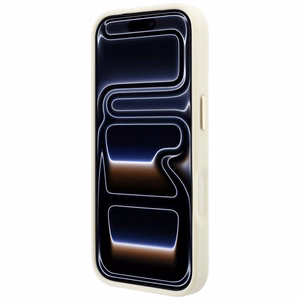 Guess Ring Stand 360 Grained Classic Logo MagSafe vāciņš iPhone 18 Pro Max / 17 Pro Max – bēšs
