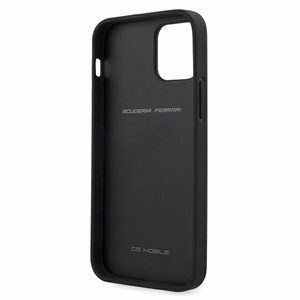 Ferrari FEOGOHCP12MBK iPhone 12/12 Pro 6.1 melns viedtālruņa apvalks Off Track perforēts
