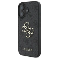 Guess 4G Liels Logo iPhone 16 Plus Apvalks - melns