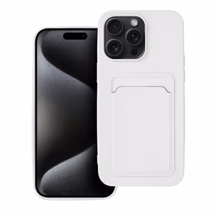 Case for iPhone 15 PRO MAX Card Case white