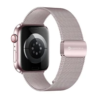 FORCELL F-DESIGN FA14 magnētiskā nerūsējošā tērauda siksniņa APPLE pulkstenim 42 / 44 / 45 / 49 mm rozā