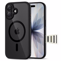 Tech-Protect Magpeak Magsafe CC futrālis iPhone 17 - caurspīdīgi melns