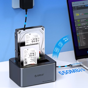 Orico 6656C3-C 5 ligzdu dokstacija ar bezsaistes klonēšanas funkciju 2,5"/3,5" SATA HDD/SSD - pelēks