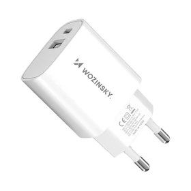 Wozinsky WGWCW USB-A USB-C 20W sienas lādētājs - balts