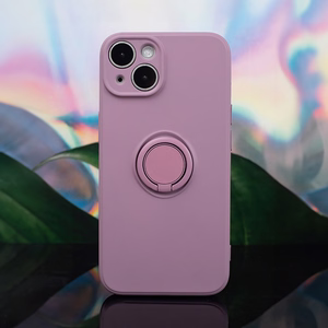Viedtālruņa apvalks ar pirksta turētāju iPhone 15 Pro 6,1" gaiši violetā krāsā