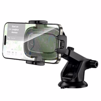 Borofone automašīnas turētājs BH223 Follower ar indukcijas uzlādi pie vējstikla melns