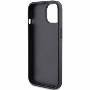 Karl Lagerfeld Kviltēts K Pattern apvalks viedtālrunim iPhone 15 Plus / 14 Plus - melns