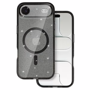 Glitter MagSafe Case for iPhone 17 Air black clear