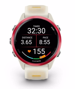 Garmin Forerunner 570 – GPS viedpulkstenis, AMOLED, 42 mm, rozā/balts