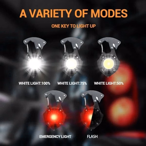 Mini lukturītis LED atslēgu piekariņš W5143 Type C ar 2 skrūvgrieža uzgaļiem oranžs