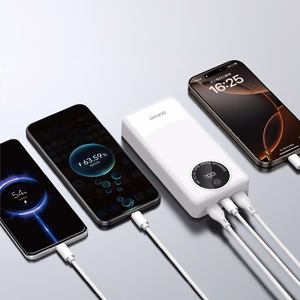 Dudao K12Pro 22.5W PD 20000mAh USB-A, USB-C balts portatīvais lādētājs