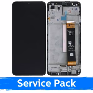 LCD Displejs Saderīgs ar Samsung M336 M33 5G / M236 M23 5G Melns Ar Frame (Service Pack)