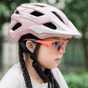 Rockbros LK-67 jauniešu velosipēda ķivere ar noņemamu nagu, 54–58 cm – rozā