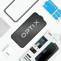 Uniq Optix privātuma rūdītais stikls iPhone 15 Plus / 14 Pro Max ar aplikatoru