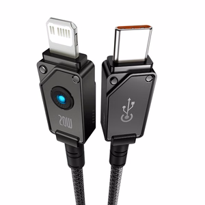 Baseus Unbreakable USB-C uz Lightning kabelis 1 m, 20W, melns