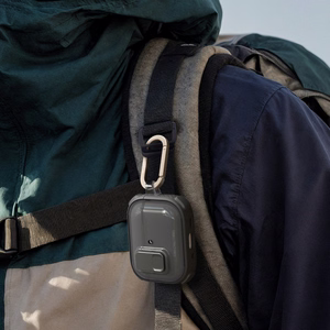 AmazingThing Titan Pro Mag futrālis caurspīdīgs AirPods Pro 3 - Melns