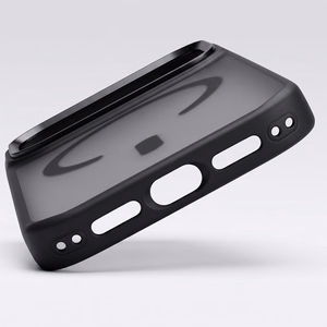 Liavec Cloudy maciņš ar metāla kameras rāmi priekš Iphone 17 Pro Max melns (kameras vadības poga)