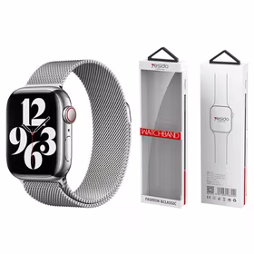 YESIDO WB22 APPLE WATCH MAGNETIC STAINLESS STEEL SIKSNIŅA (42/44/45/49) SILVER