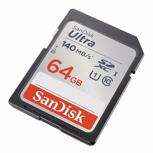 Atmiņas karte SanDisk Ultra SDXC 64GB 140MB/s UHS-I Class 10 (SDSDUNB-064G-GN6IN)