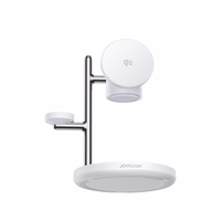 Joyroom JR-W23 Qi2 4-in-1 desktop lādētājs with built-in inductive night light - balts