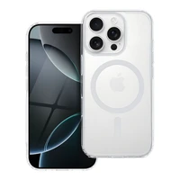 Drop Glue krāsains gredzenveida Magnētiskais viedtālruņa apvalks, saderīgs ar MagSafe IPHONE 16 PRO, balts