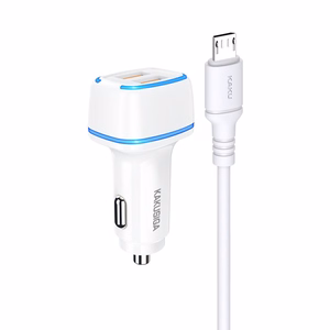 KAKU автомобильное зарядное устройство KSC-528 Shengyu - 2xUSB - 2,8A с кабелем USB на Micro USB белое